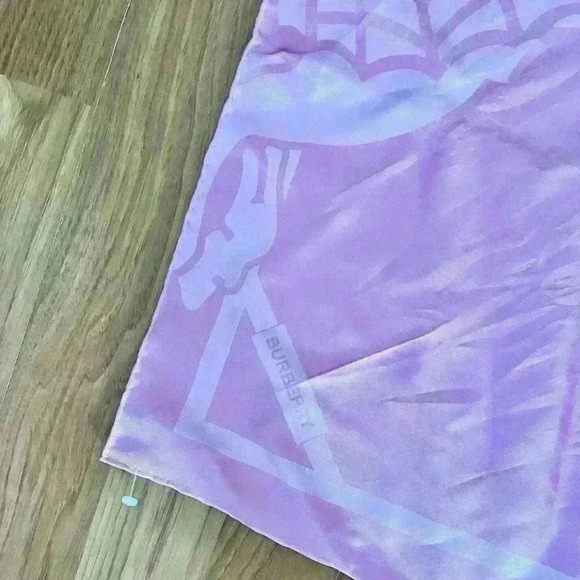 Burberry Pink Equestrian Knight Silk Scarf - Picture 3 of 10